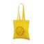 Dzeltens, ekonomisks kokvilnas maisiņš ar apdruku
