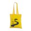 Dzeltens, ekonomisks kokvilnas maisiņš ar logotipa apdruku