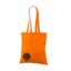 Ekonomisks, oranžs kokvilnas maisiņš ar logotipa apdruku