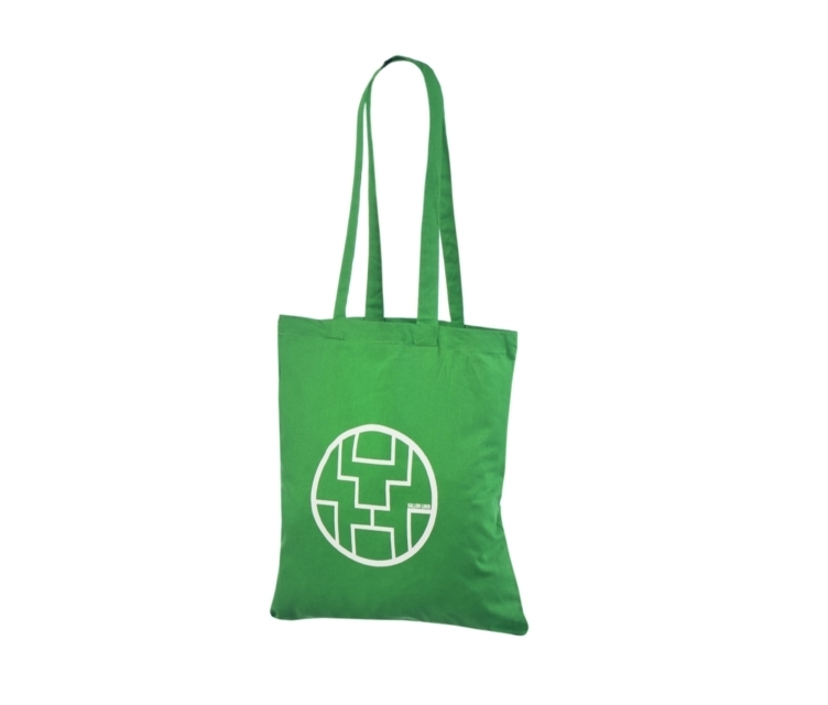 Ekonomisks, zaļš kokvilnas maisiņš ar uzņēmuma personalizētu logotipu