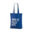 Ekonomisks, zils kokvilnas maisiņš ar logotipa apdruku