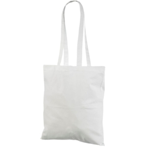 Хлопковая сумка-шоппер белого цвета по выгодной цене. Размеры 38х42 см