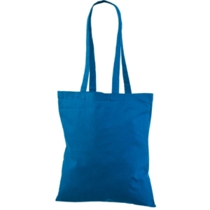 Хлопковая сумка-шоппер синего цвета по выгодной цене. Размеры 38х42 см