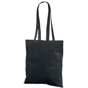 Черная хлопковая сумка для семинаров. Размеры 38х42 см